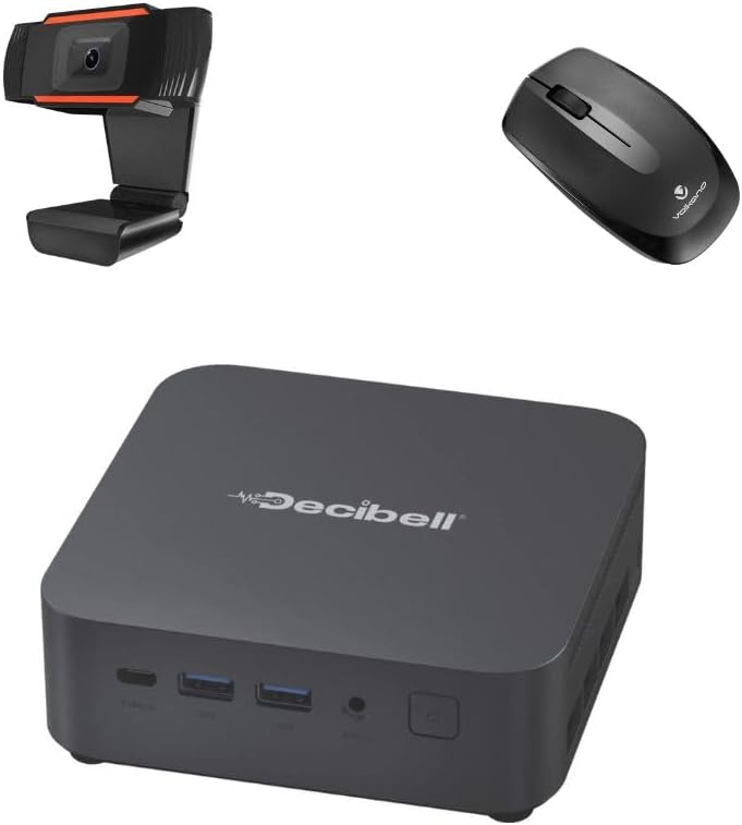 Decibell AMD Ryzen 5 PRO 7430U Processor (6 cores, 12 threads) Mini PC Buysave Bundle - 16GB RAM, 512GB SSD Win 11 Pro - Perfect for home & office use. Great for Students. Light Gaming Capable.