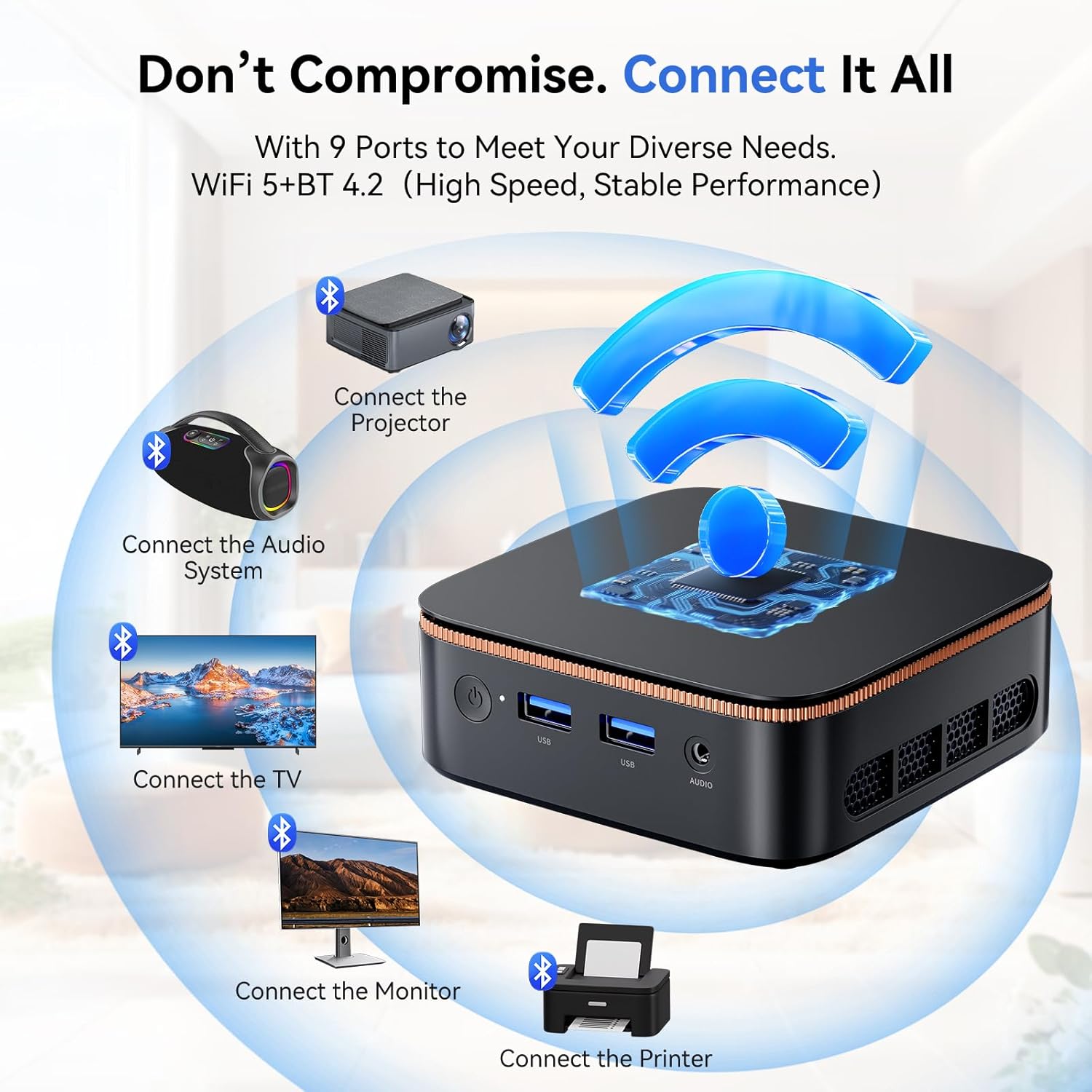 Blackview MP20 Mini PC AMD Ryzen 3 3300U up to 3.5GHz 16GB Ram 512GB SSD Windows 11 Pro 