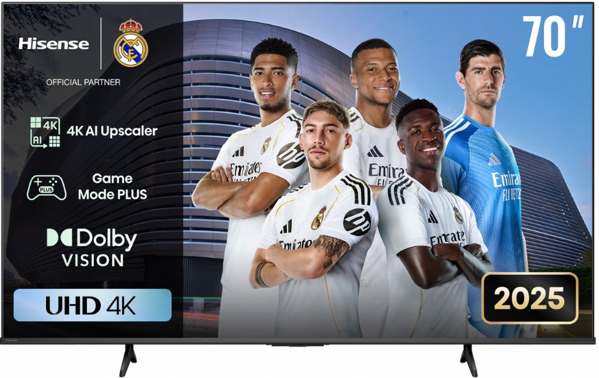 Hisense 70 Inch A6Q 4K UHD Smart LED TV