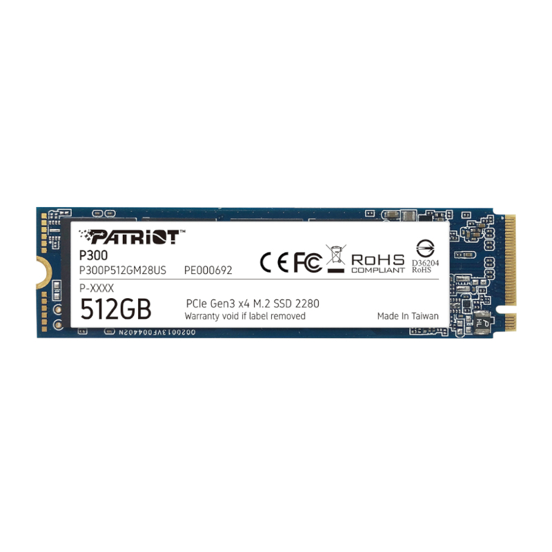 Patriot P300 512GB M.2 PCIe Gen3 x4 NVMe Solid State Drive