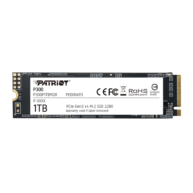 Patriot P300 1TB M.2 PCIe Gen3 x4 NVMe Solid State Drive