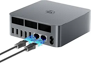 Beelink EQR5 Mini PC, AMD Ryzen 5 5500U(7nm, 6C/12T) up to 4GHz, Mini Computer 16GB DDR4 RAM 480GB PCIe3.0x4 SSD, Micro PC 4K@60Hz Dual HDMI Display/WiFi6/BT5.2/Office/Home/HTPC/W-11 Pro
